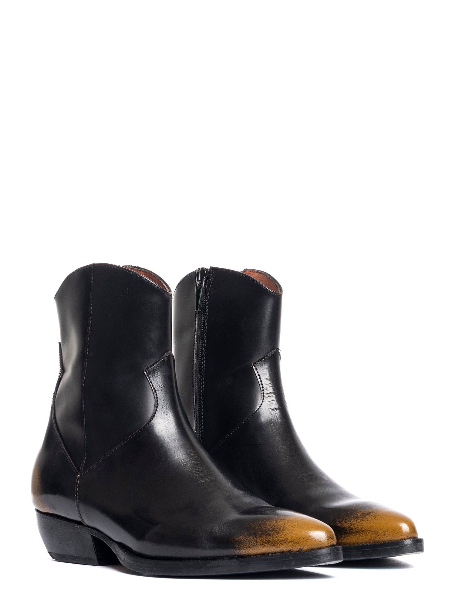 Tronchetti texani in vitello asport oro 2848