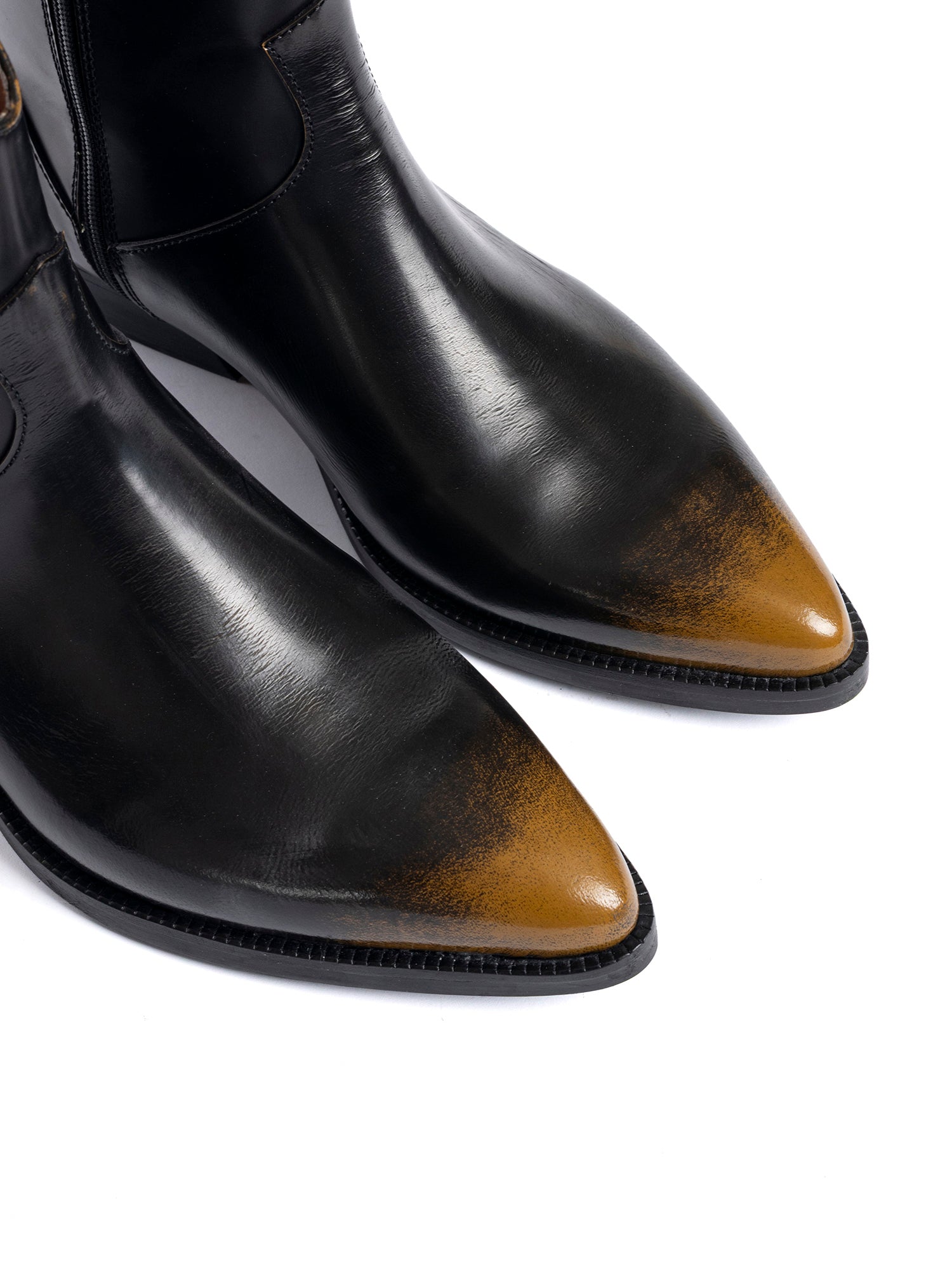 Tronchetti texani in vitello asport oro 2848