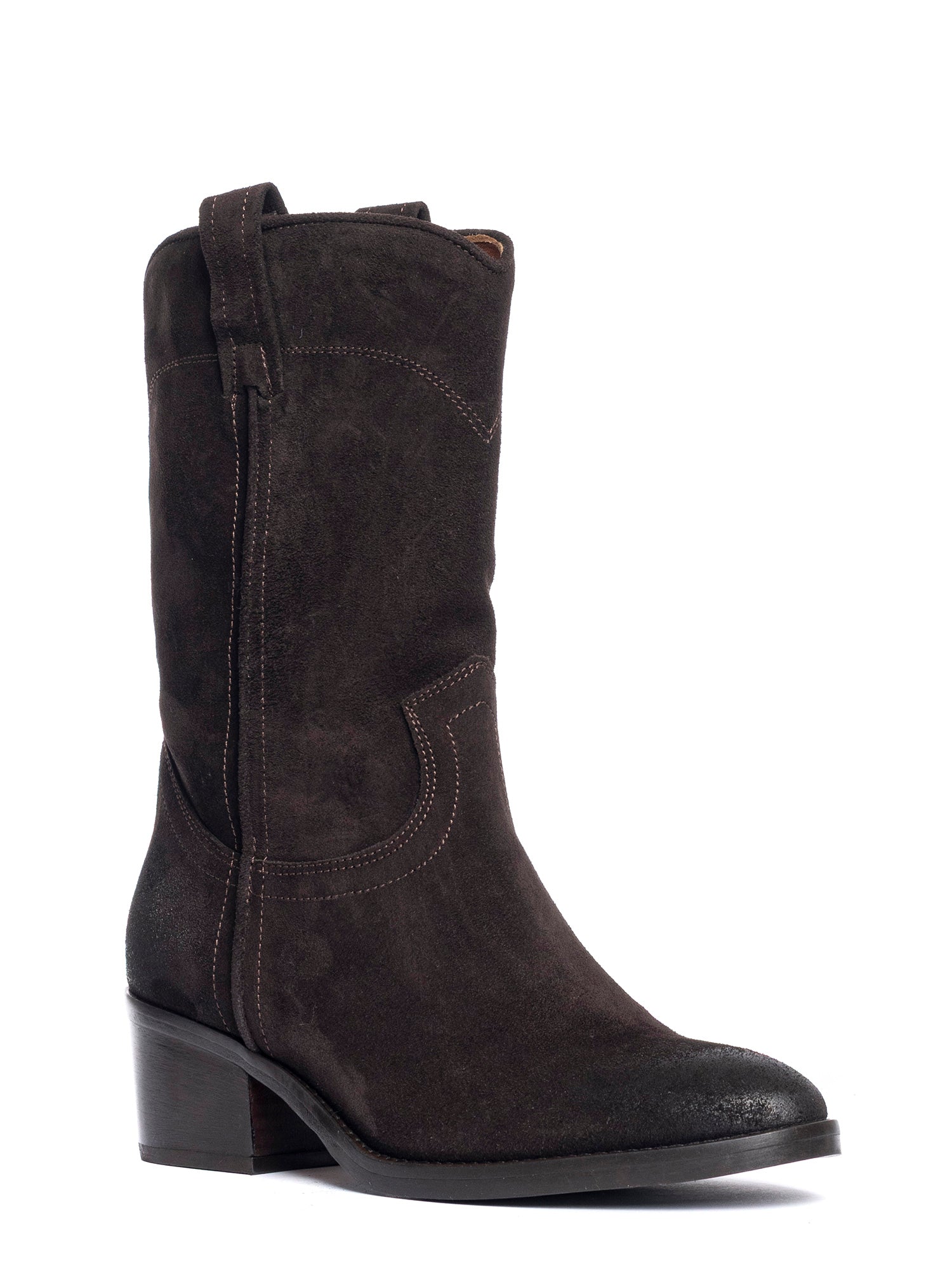 Stivali in camoscio testa di moro 2808