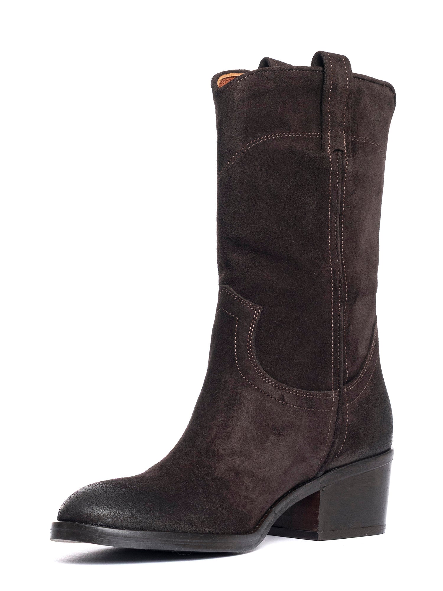 Stivali in camoscio testa di moro 2808