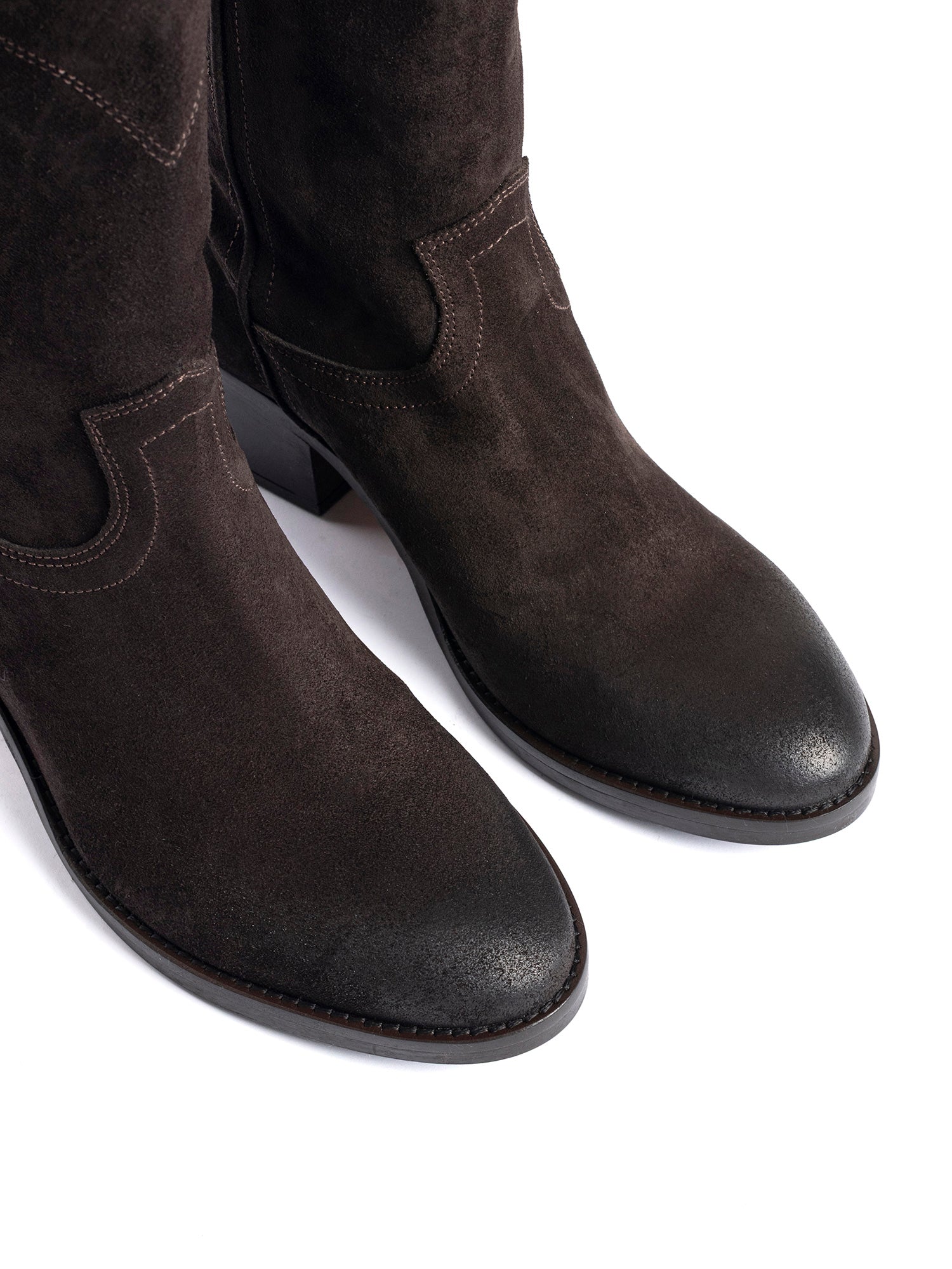 Stivali in camoscio testa di moro 2808