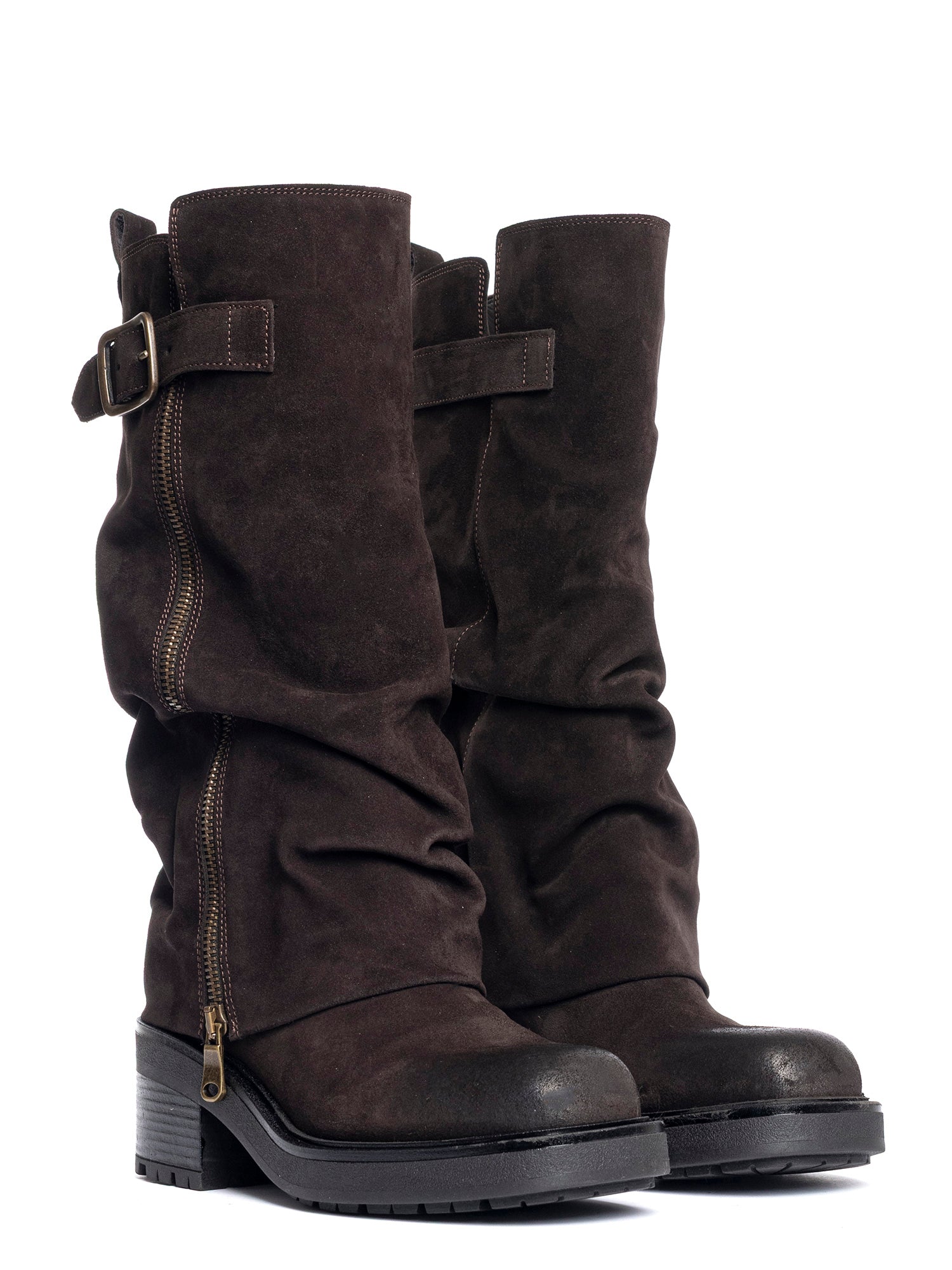 Biker in camoscio testa di moro 2828