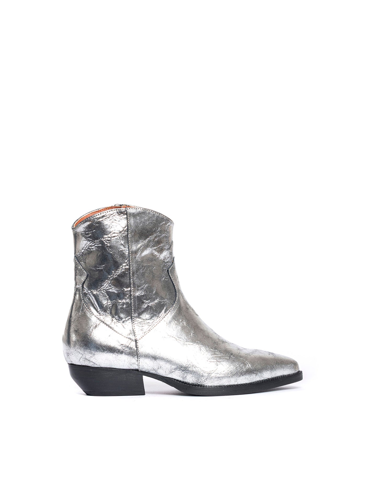 Tronchetti texani in laminato argento 2848