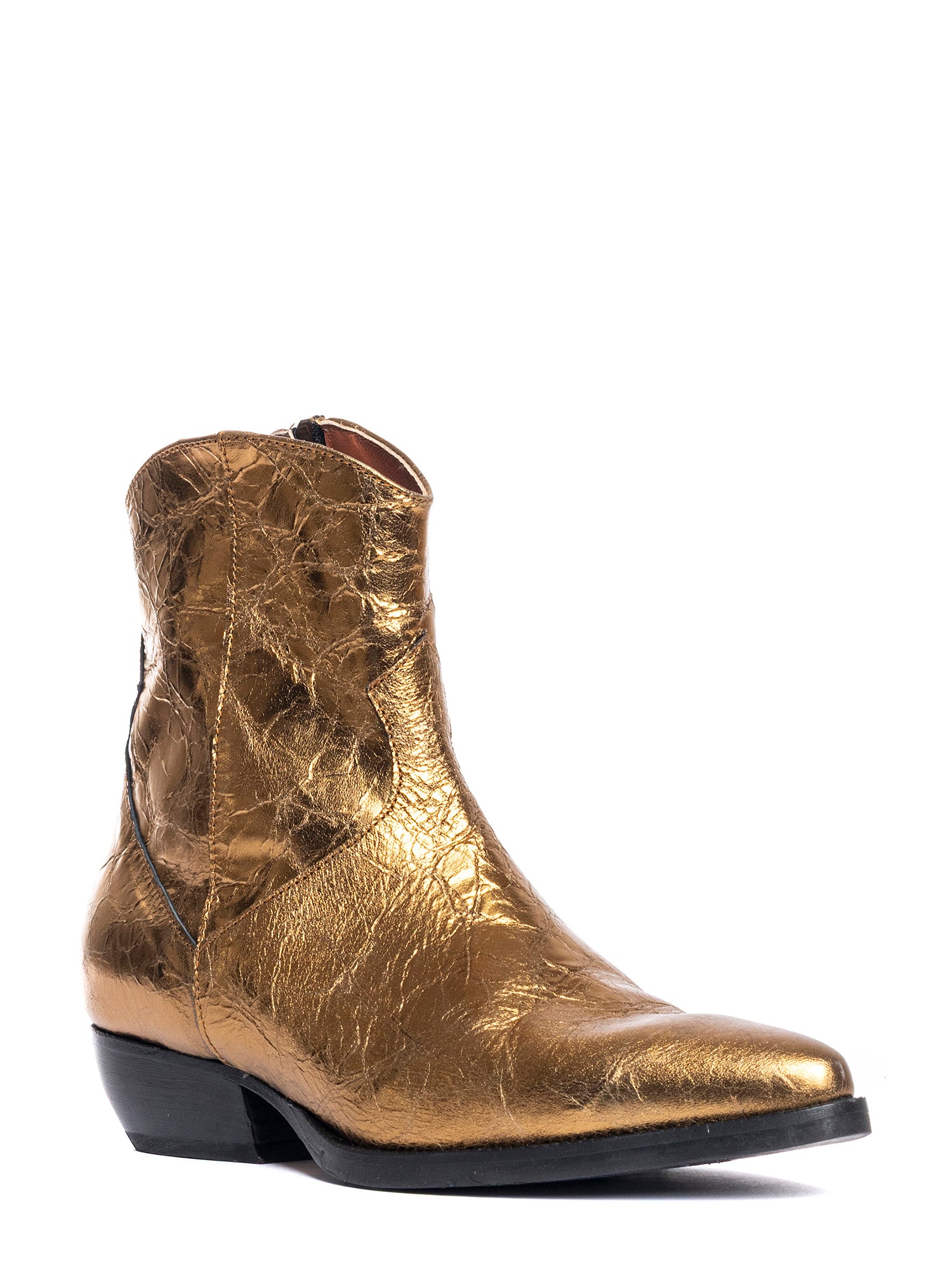 Tronchetti texani in laminato oro 2848