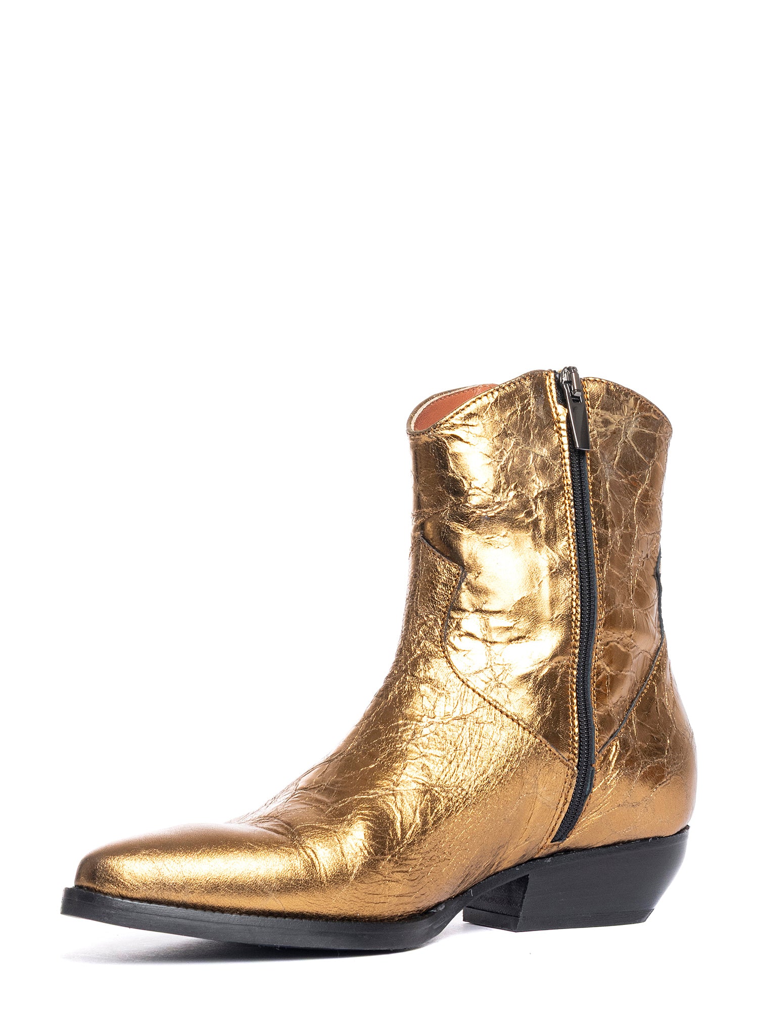 Tronchetti texani in laminato oro 2848