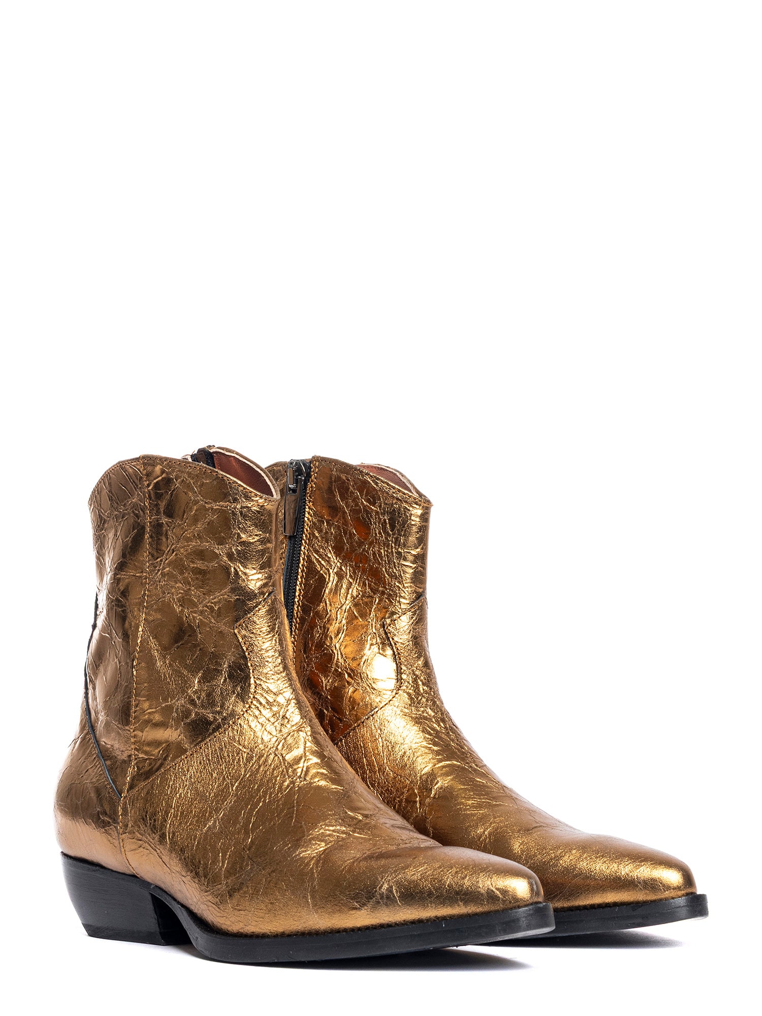 Tronchetti texani in laminato oro 2848