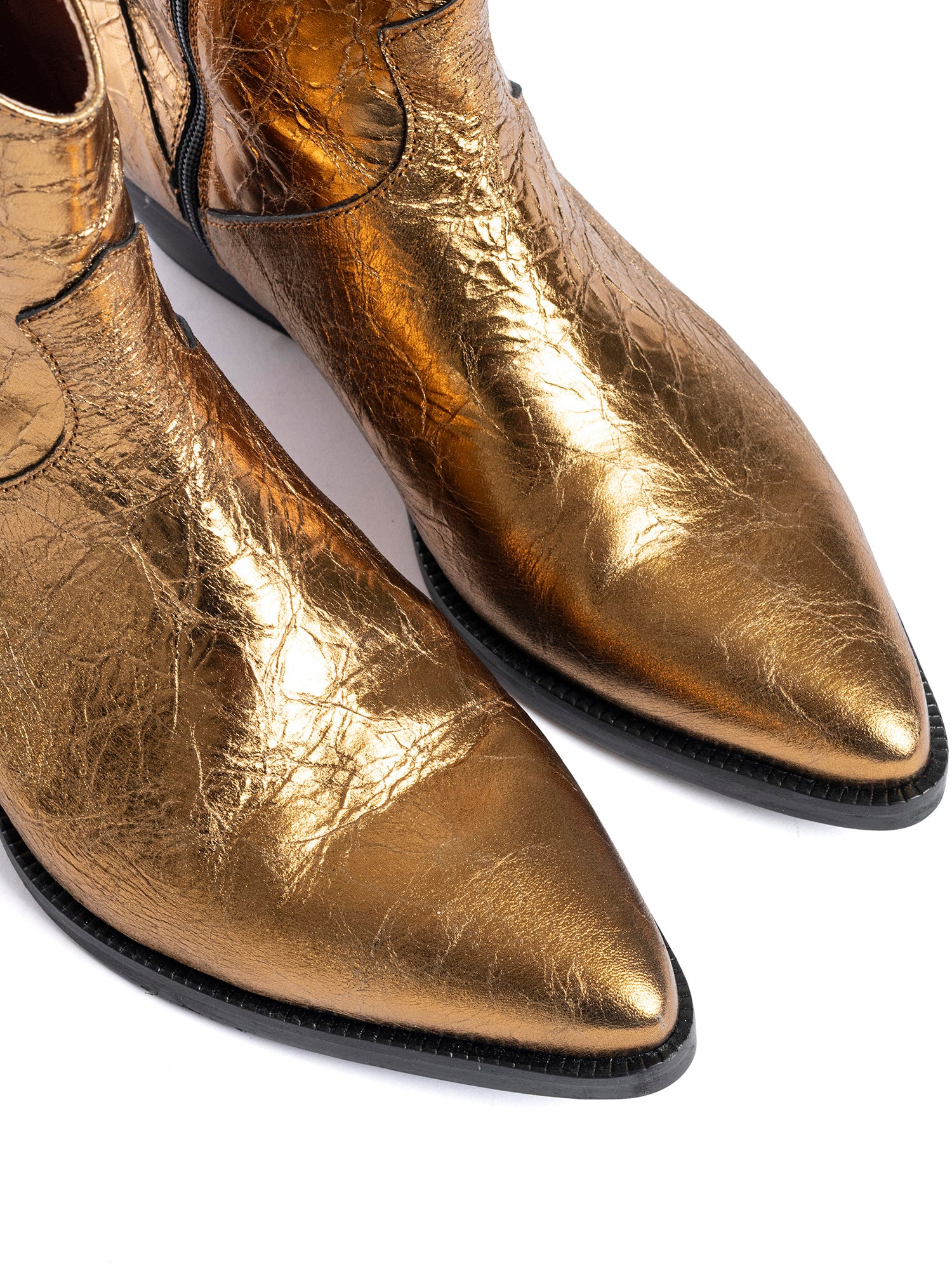 Tronchetti texani in laminato oro 2848