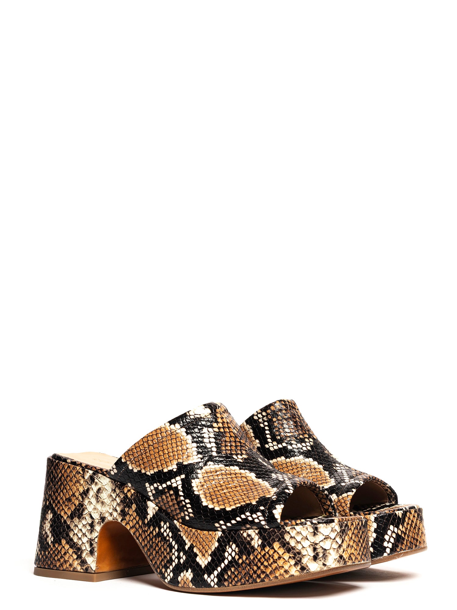 Zeppe in vitello pitonato multicolor 2471