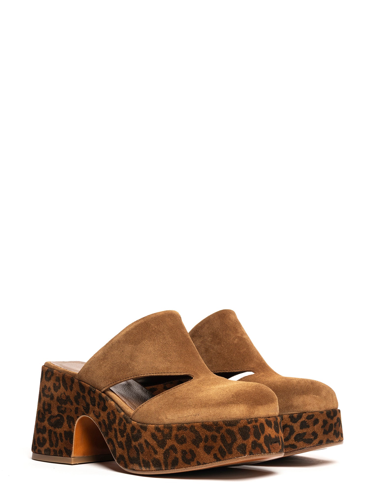 Zeppe in camoscio whiskey e leopard 2749
