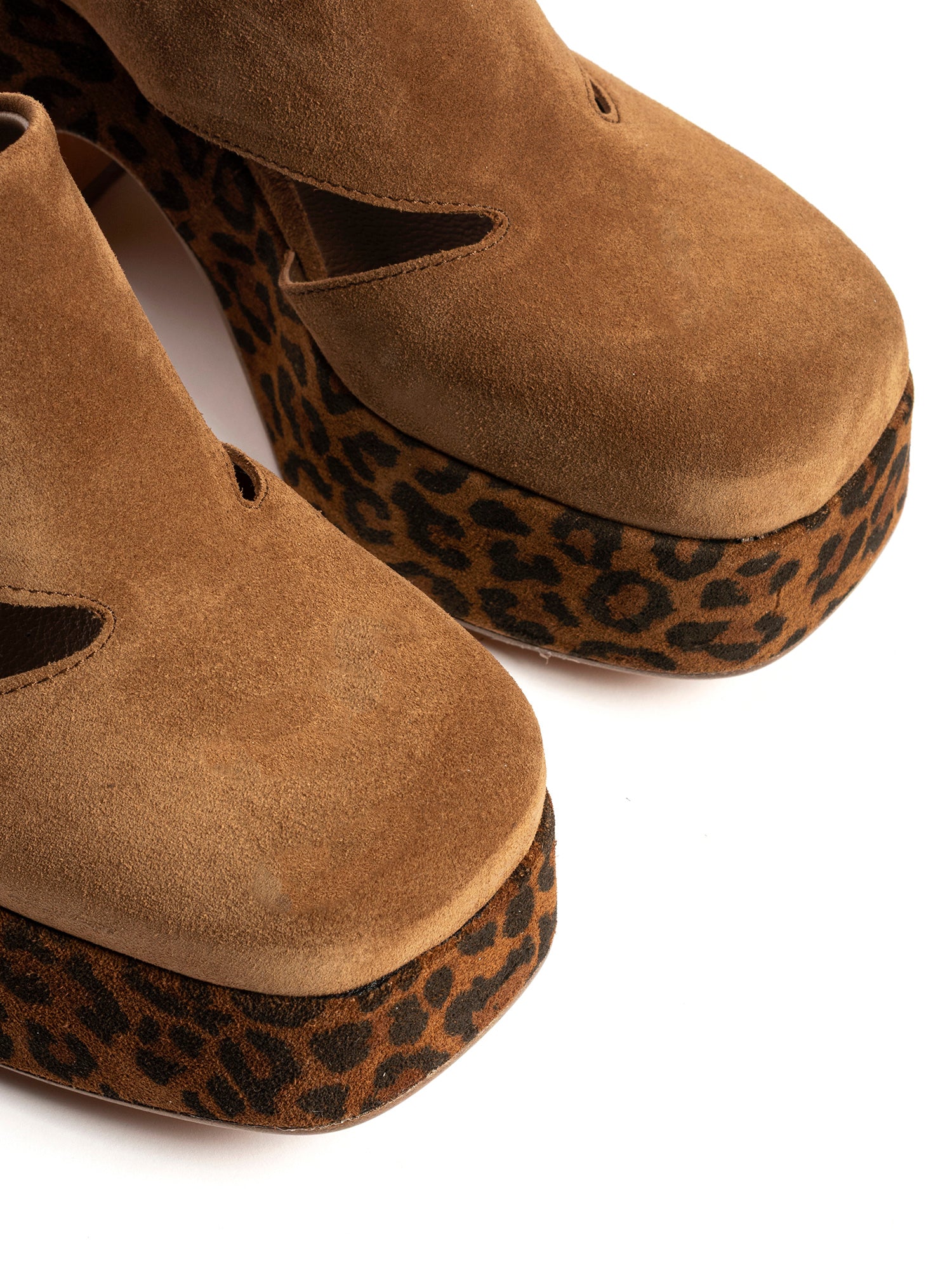 Zeppe in camoscio whiskey e leopard 2749