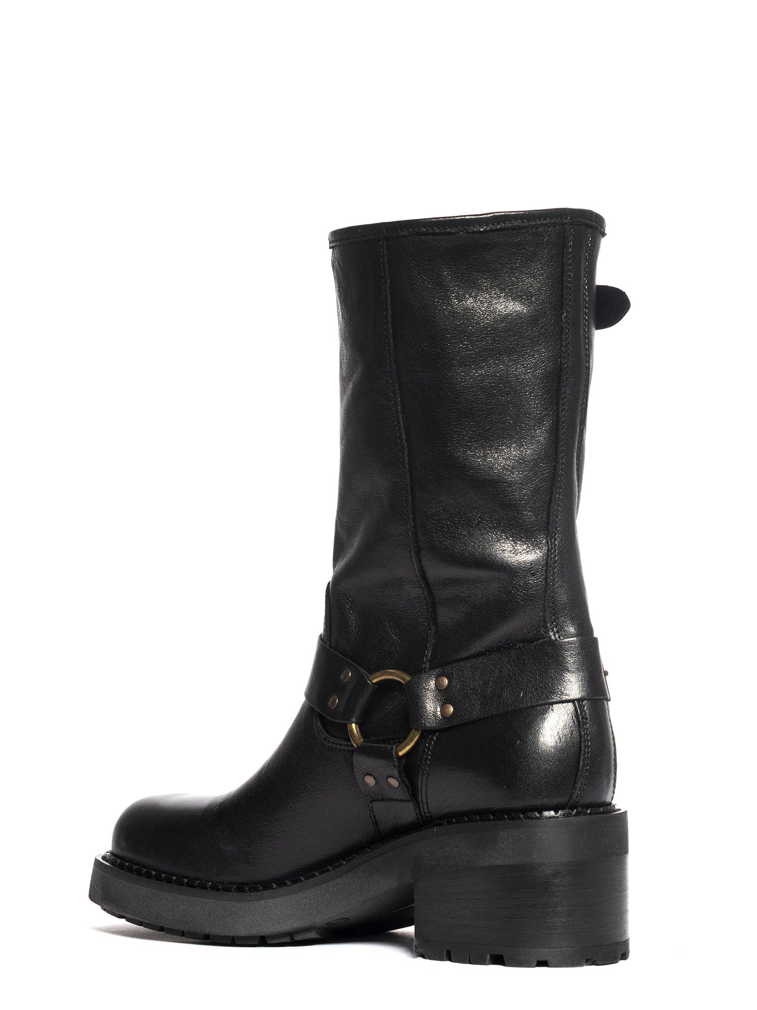 Biker in vitello nero 2830