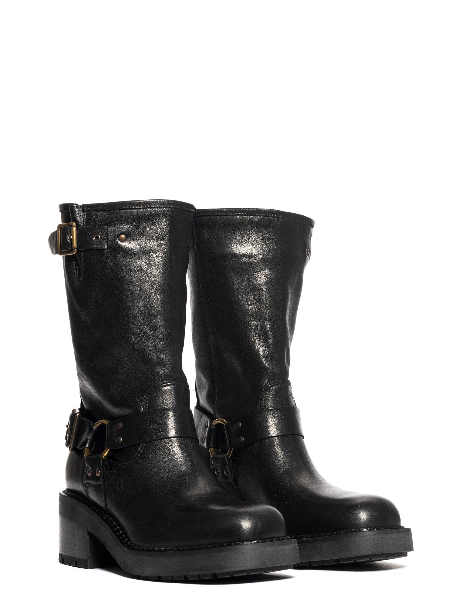 Biker in vitello nero 2830