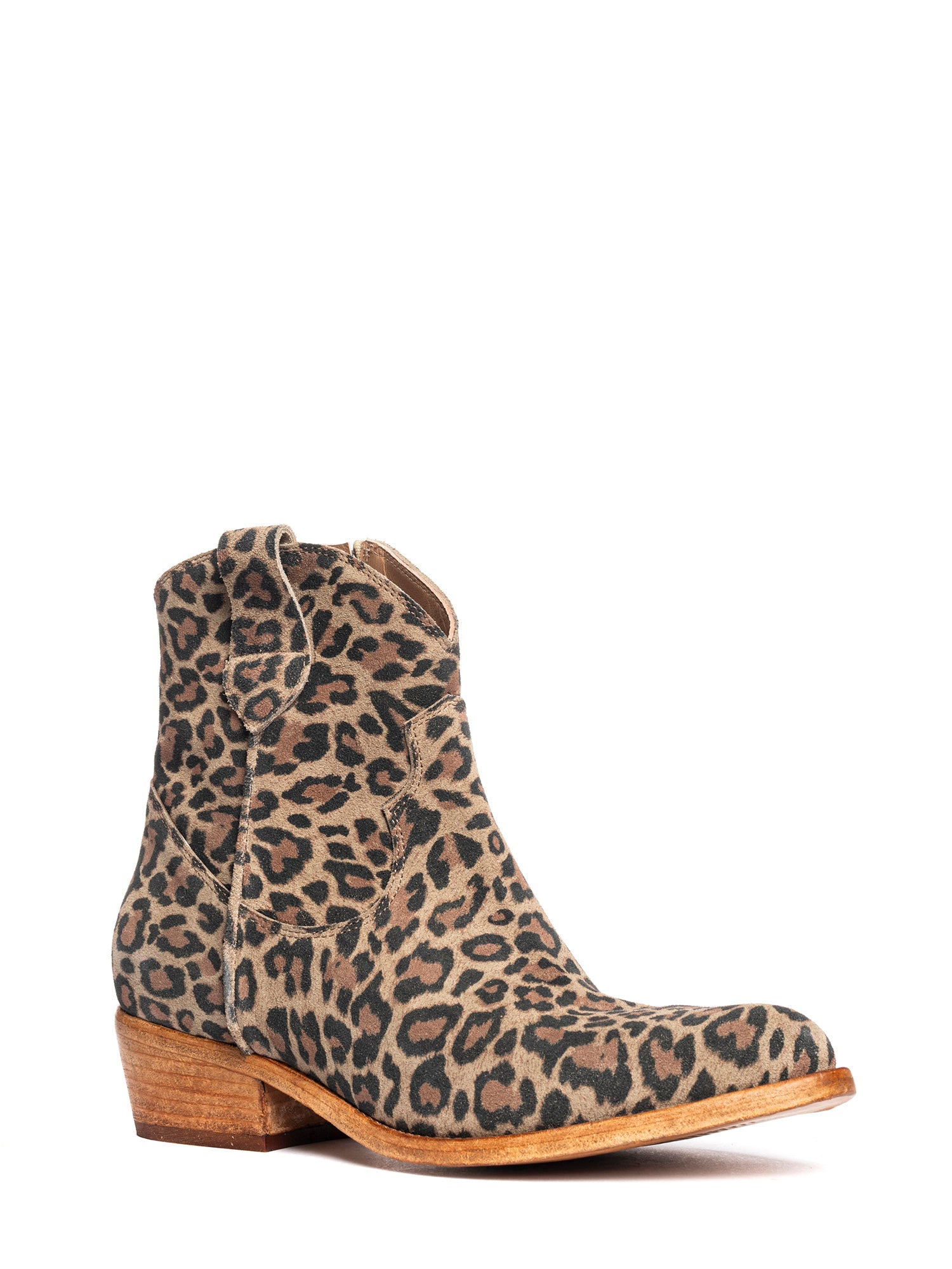 Tronchetti texani in camoscio leopardato 2715