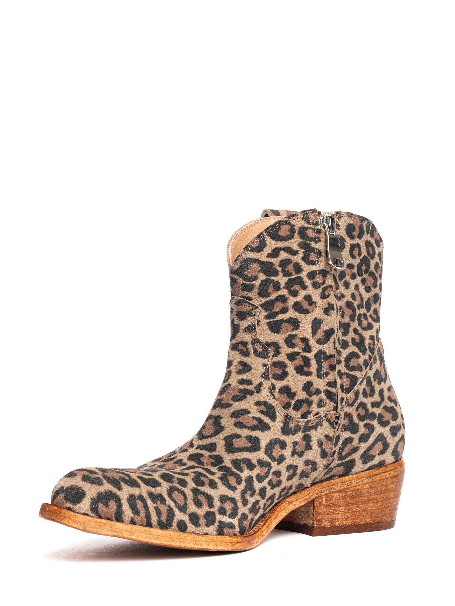 Tronchetti texani in camoscio leopardato 2715