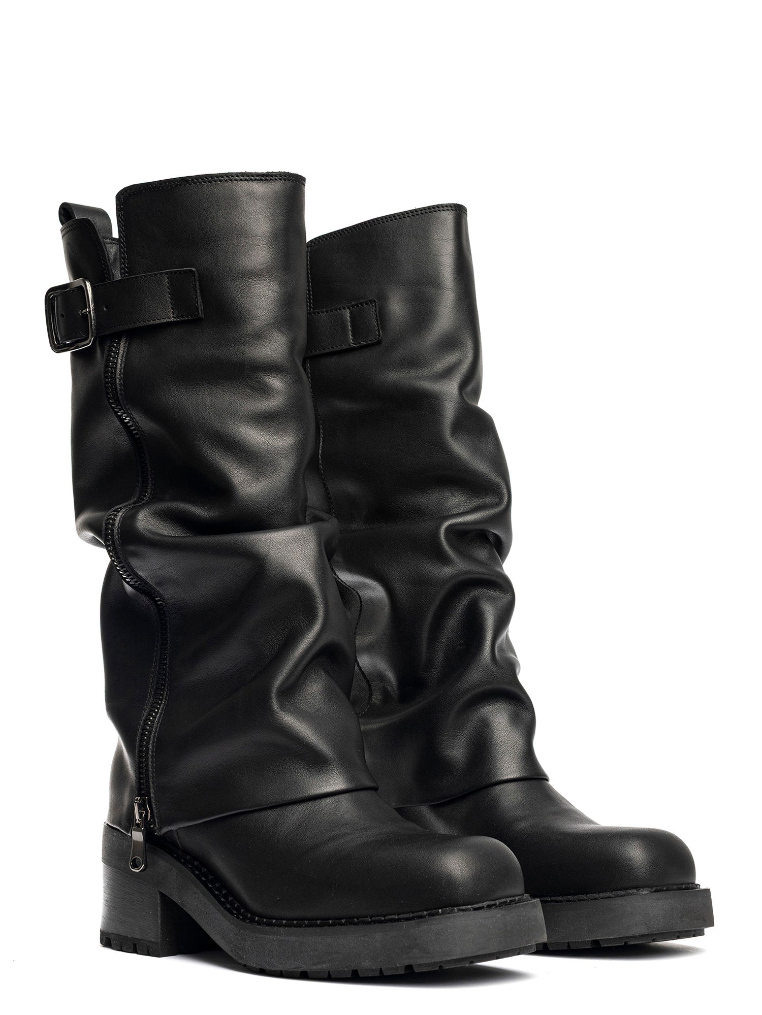 Biker in vitello asport nero 2828