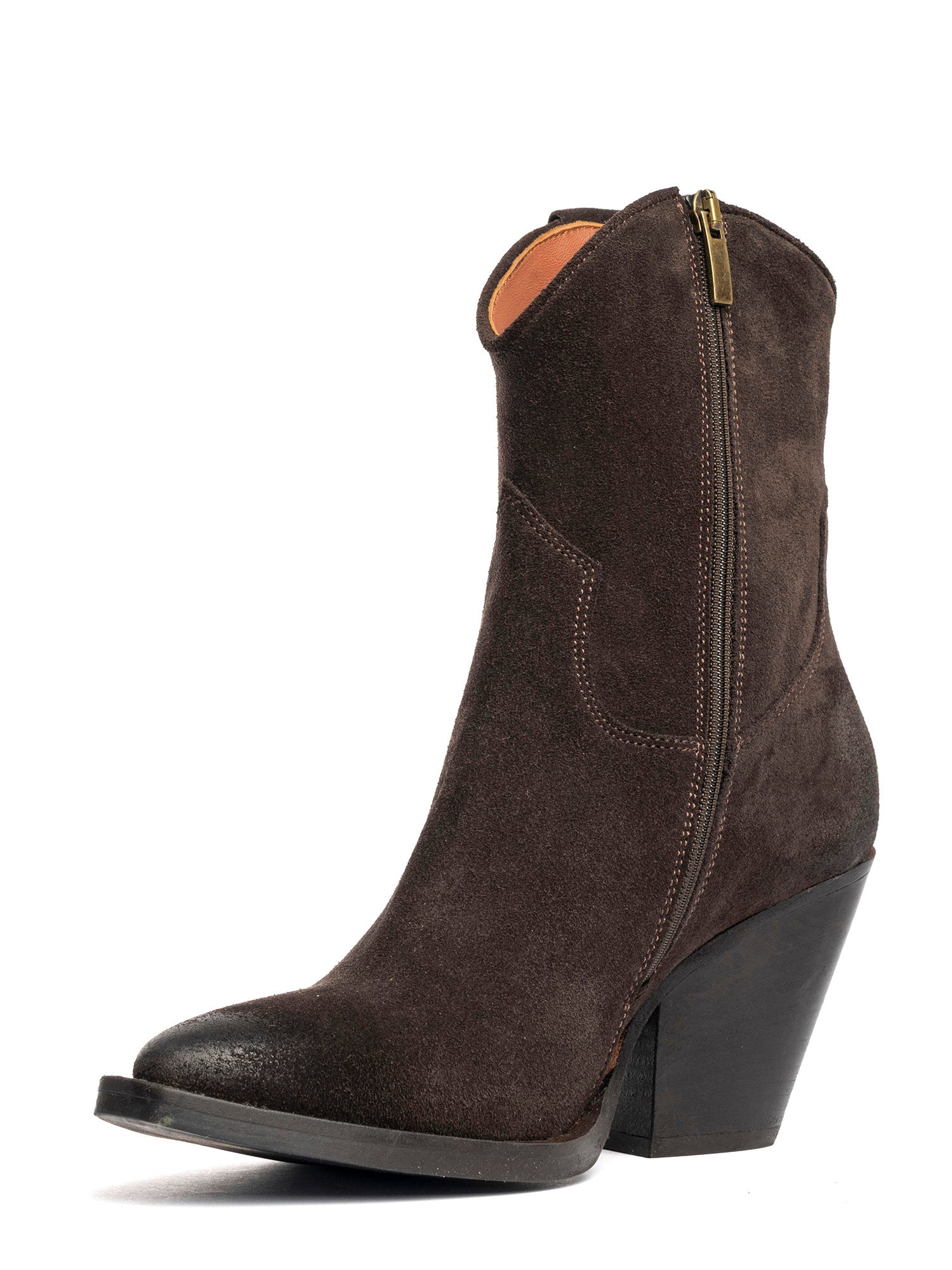 Tronchetti texani in camoscio testa di moro TX1