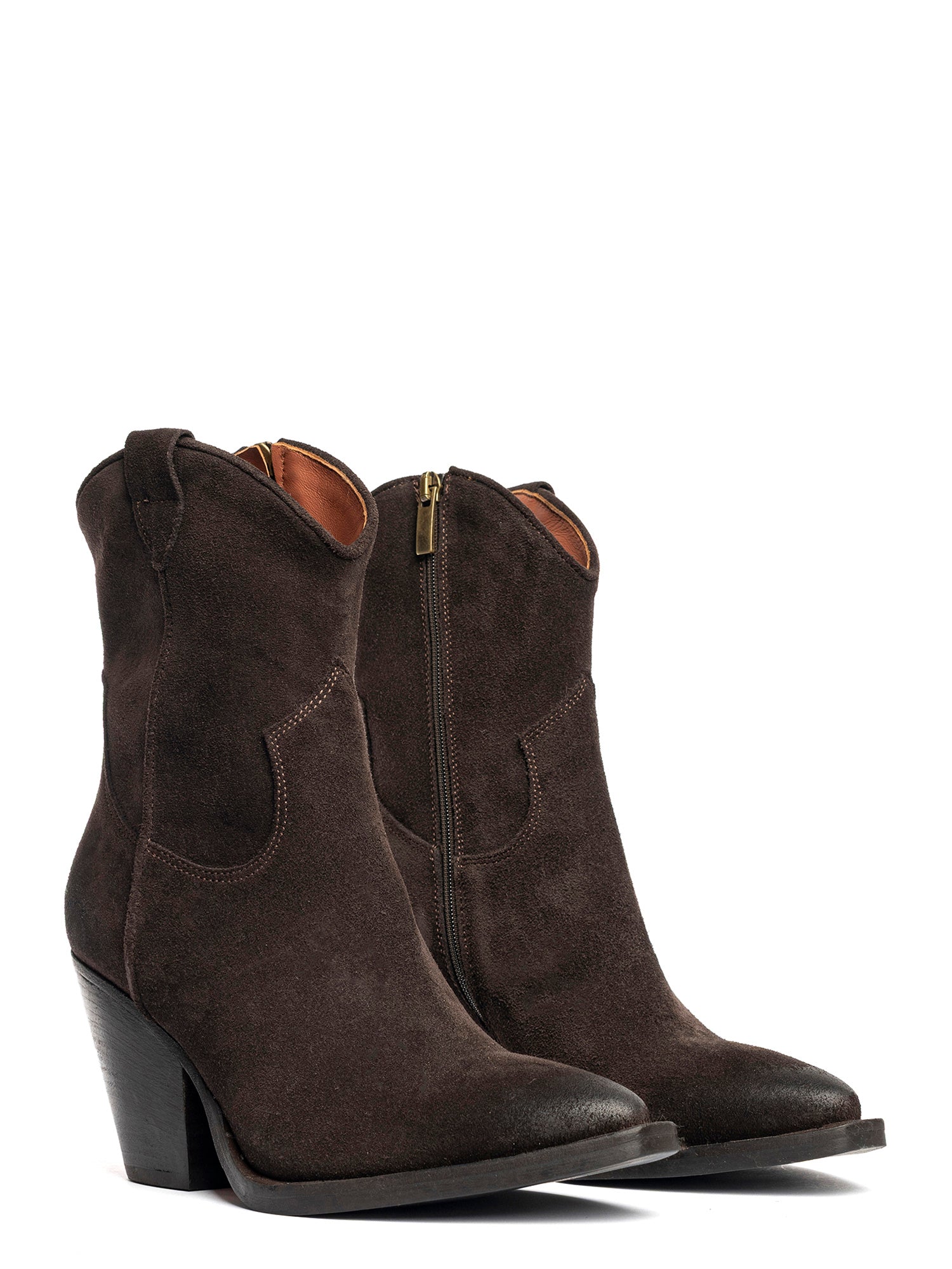 Tronchetti texani in camoscio testa di moro TX1