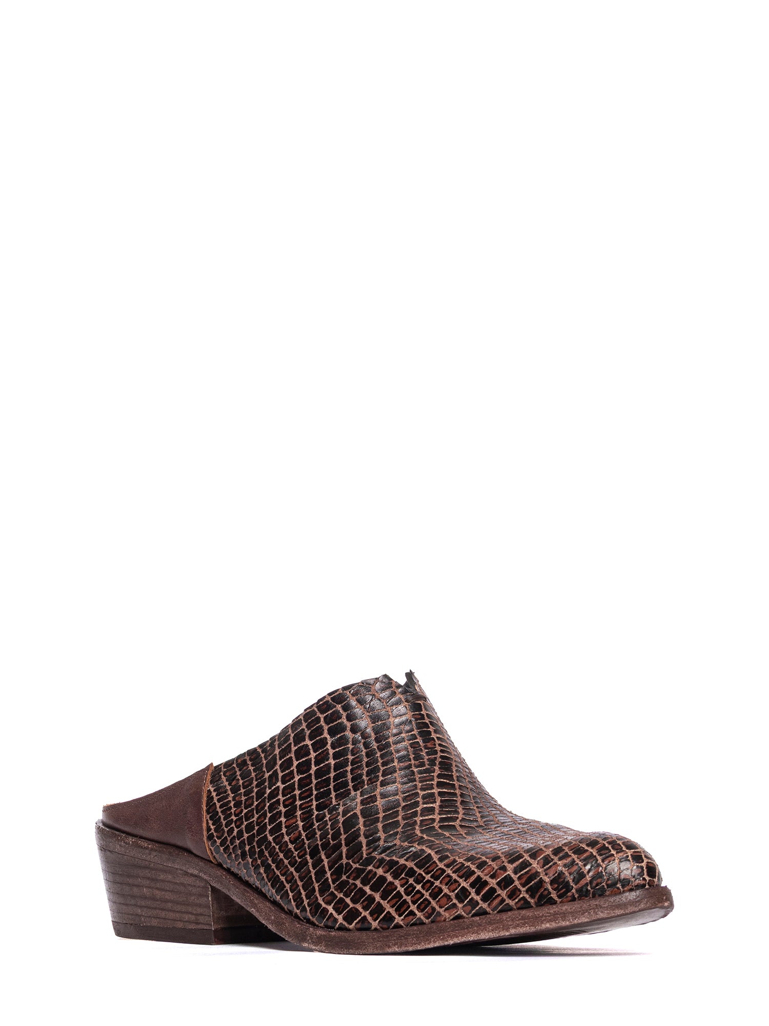 Sabot in vitello snake castagno 2921