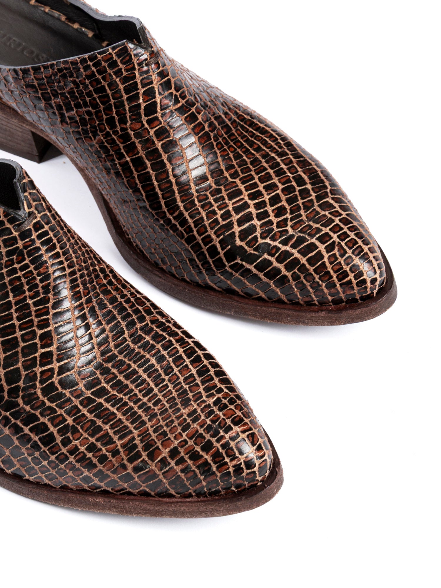 Sabot in vitello snake castagno 2921