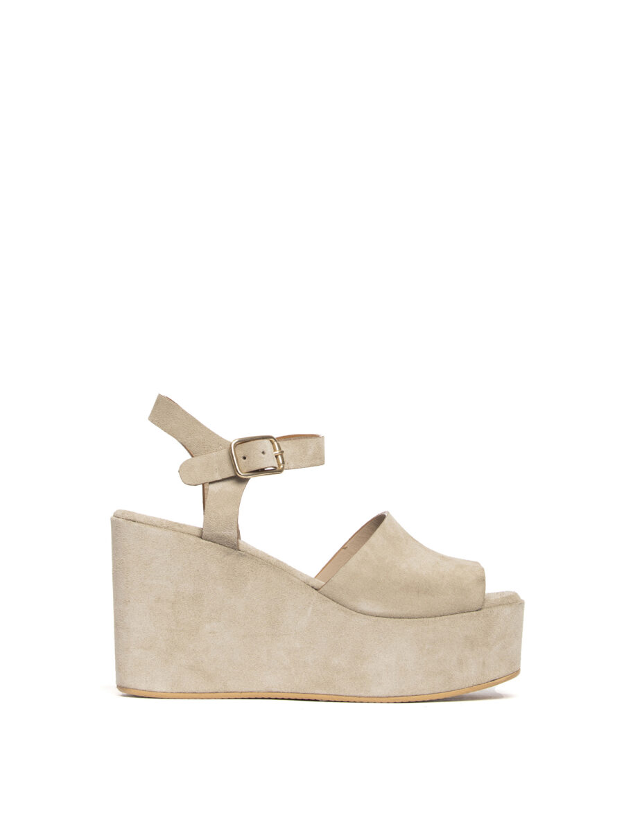 Zeppe in camoscio beige 2741