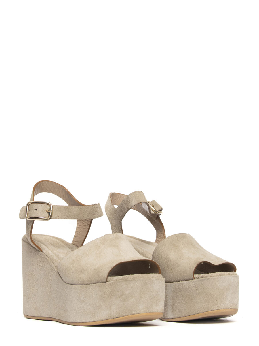 Zeppe in camoscio beige 2741 - Image 2