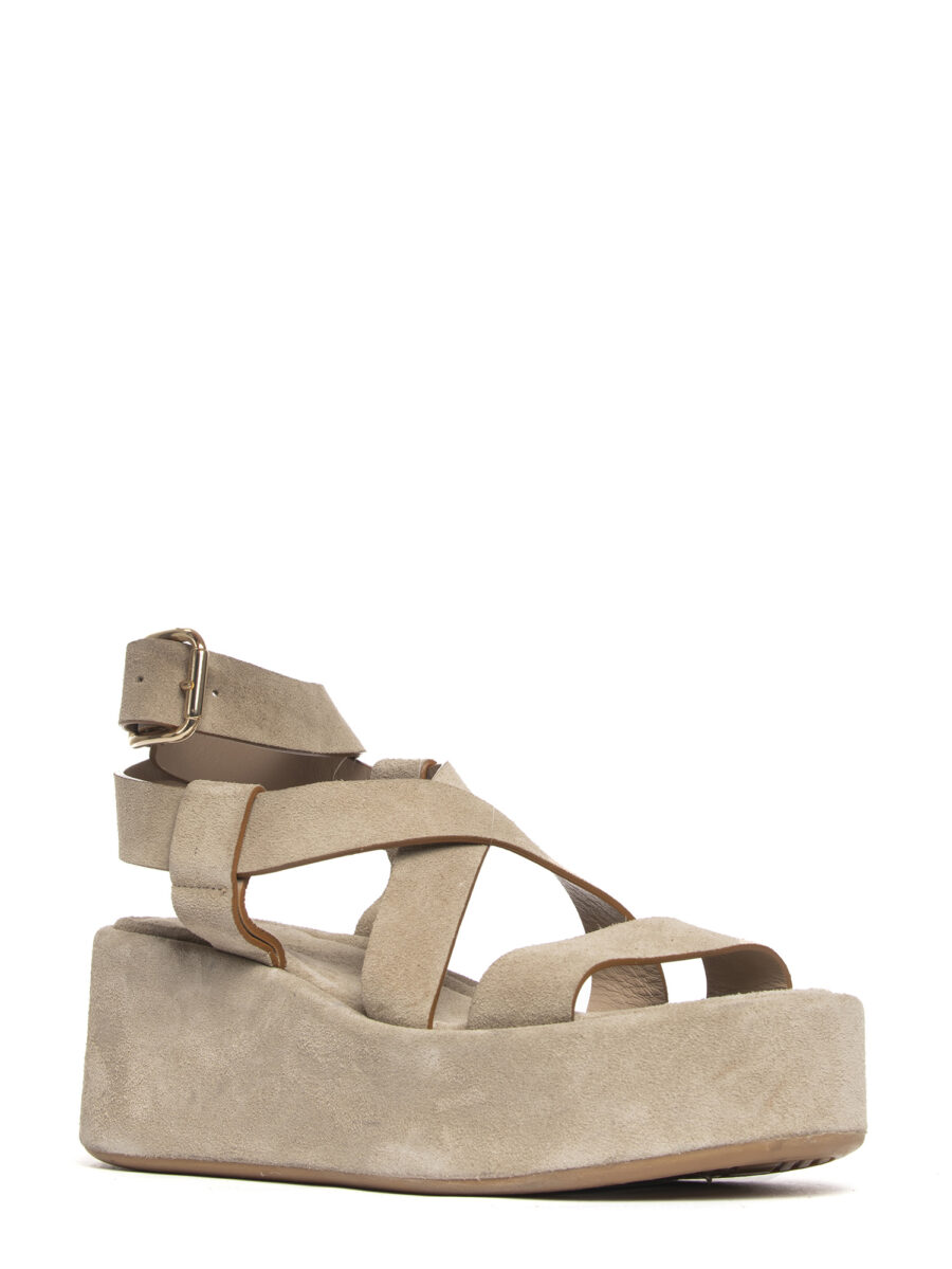 Zeppe in camoscio beige 2755 - Image 3