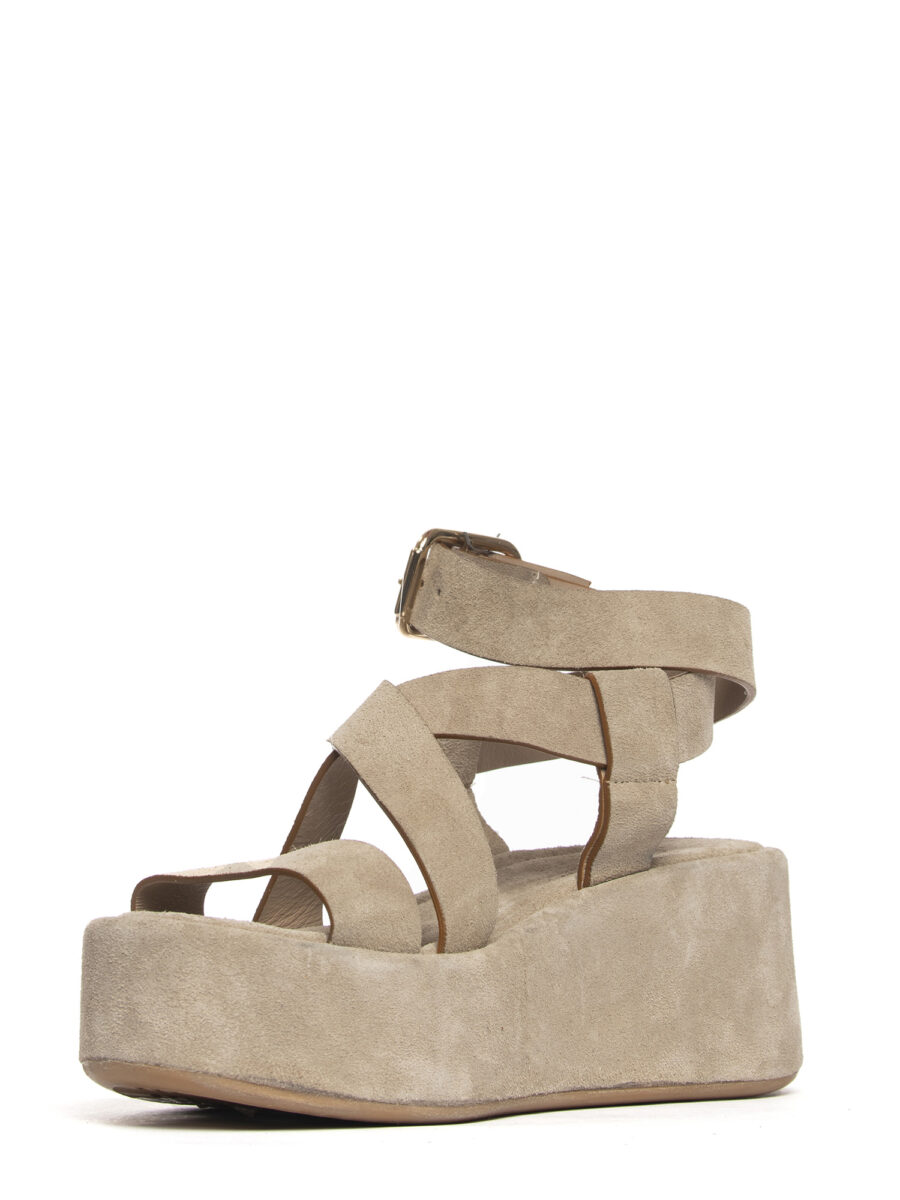 Zeppe in camoscio beige 2755 - Image 4