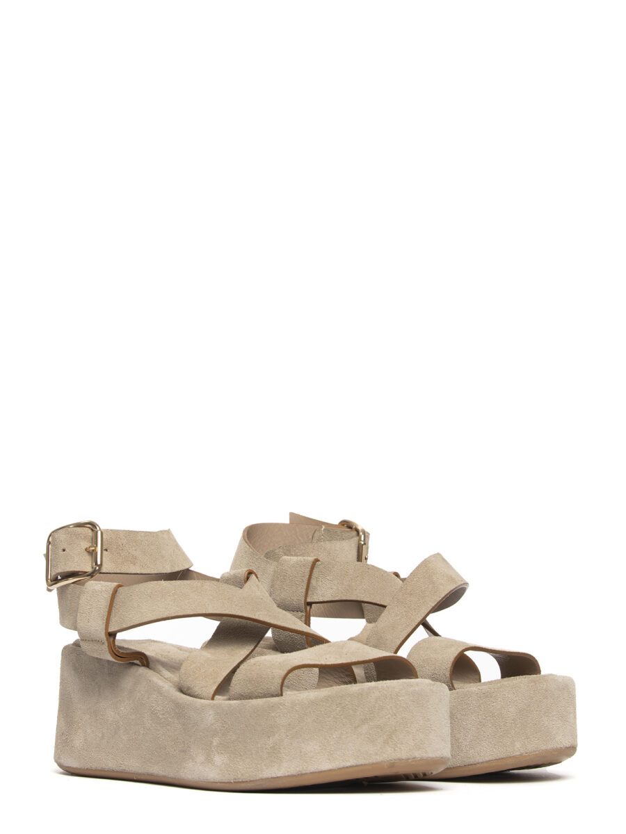 Zeppe in camoscio beige 2755 - Image 2